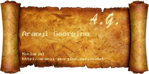 Aranyi Georgina névjegykártya